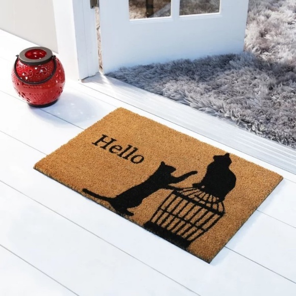 NWT Nicole Miller Outdoor Coir Mat CPC08 Hello Cat - Picture 6 of 6